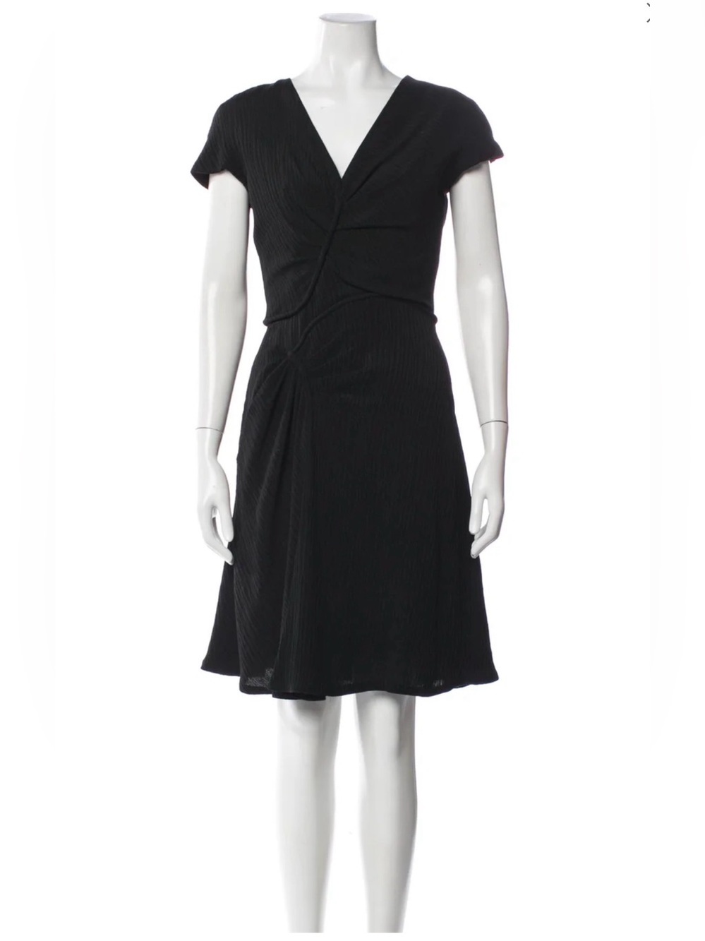 *Like New* J. Mendel Black Pleated Mini Dress Size 0